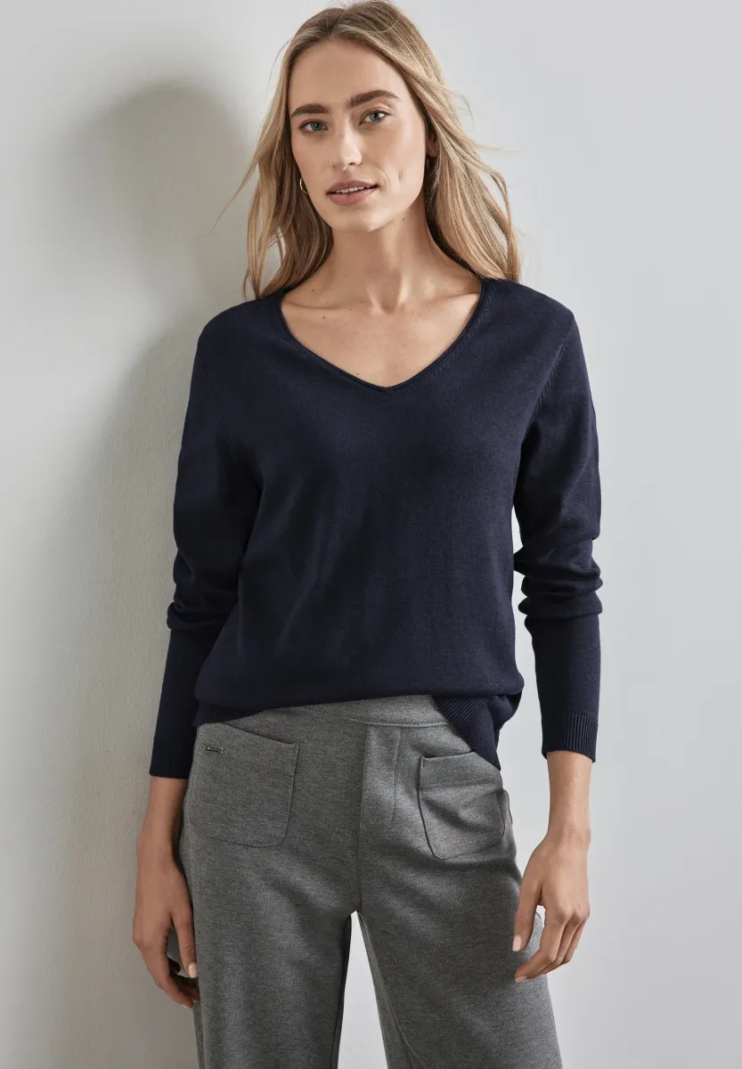 Strickpullover - blau