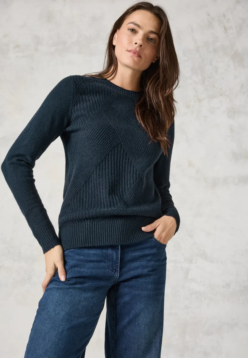 Strickpullover - blau