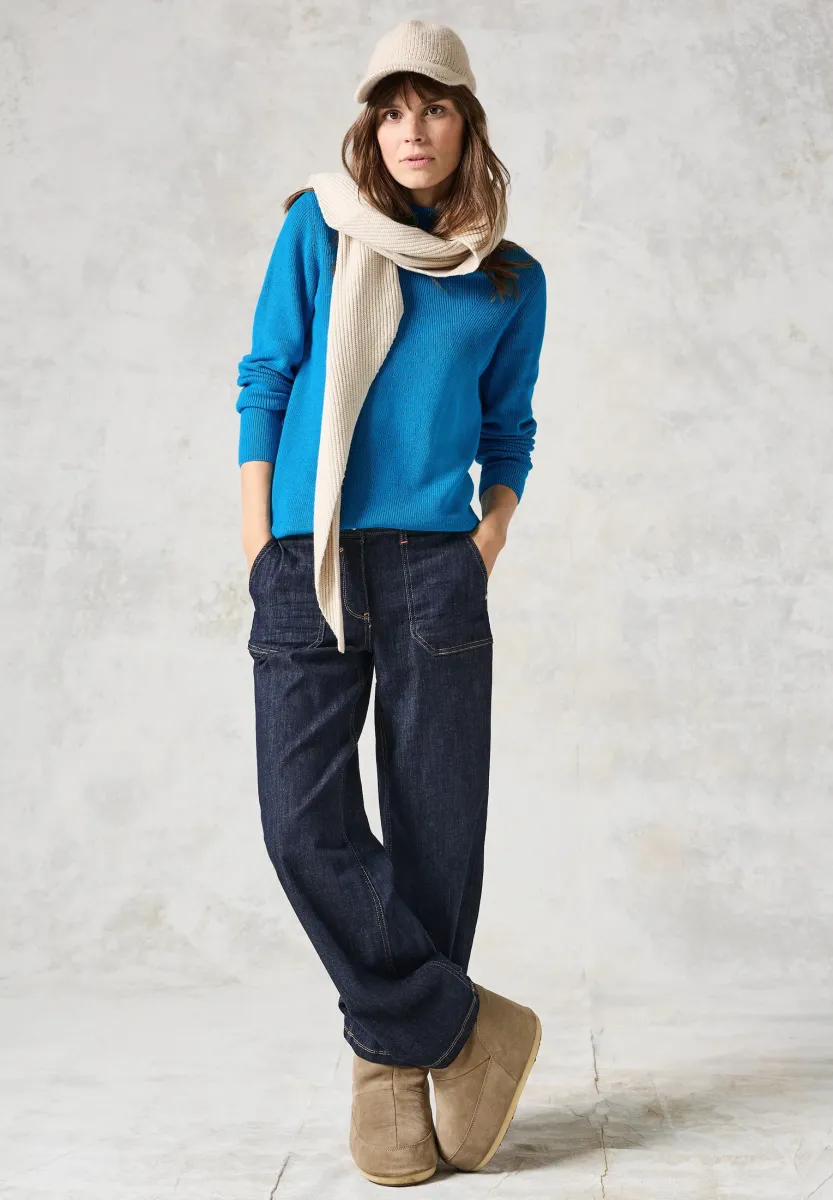 Strickpullover - blau