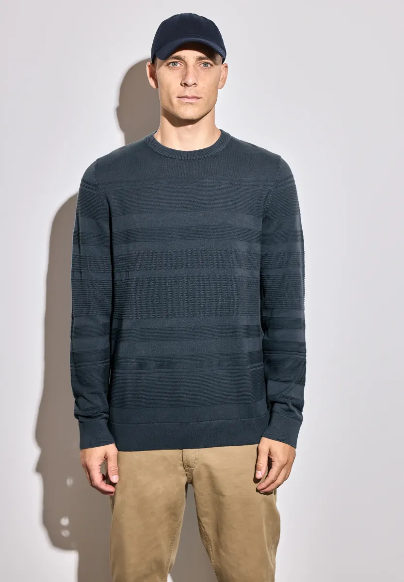 Strickpullover - blau