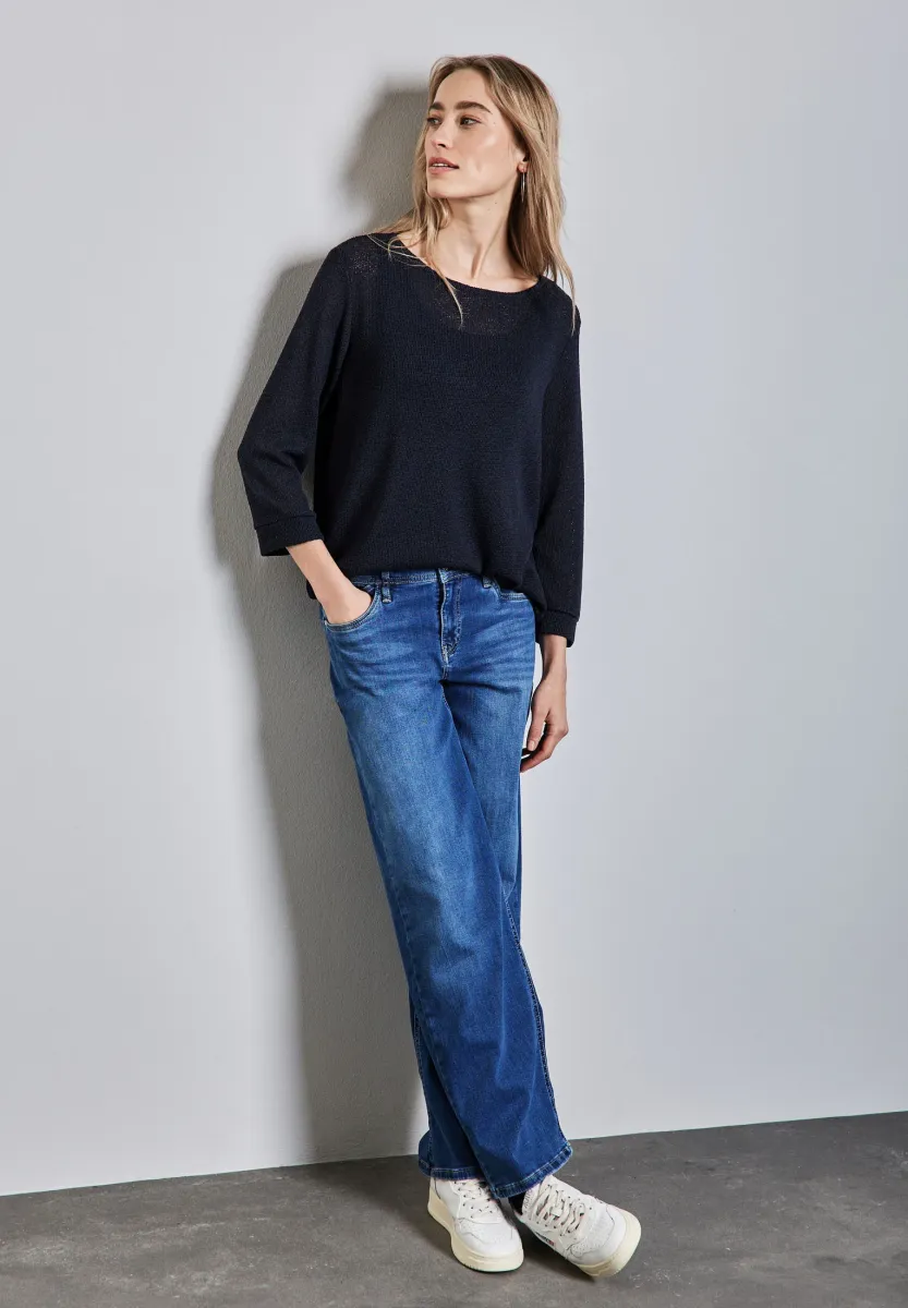 Strickpullover - blau