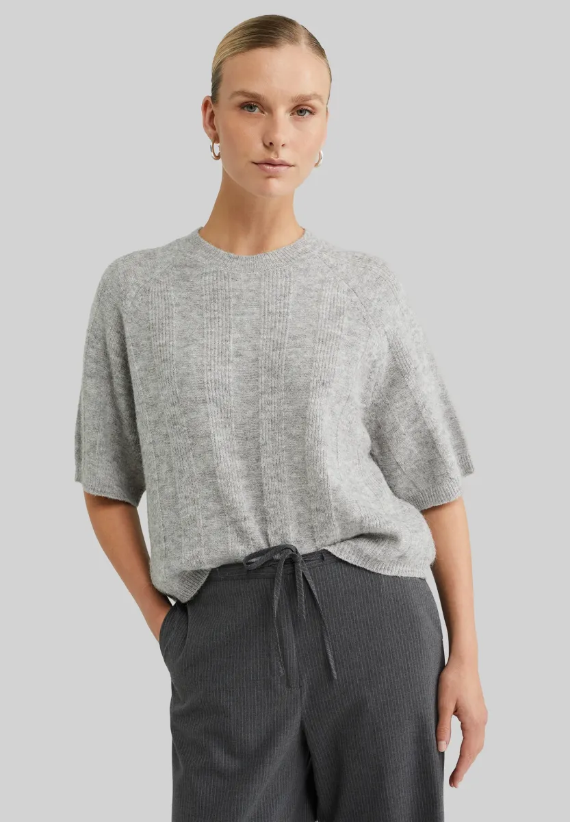 Strickpullover - blended light grey