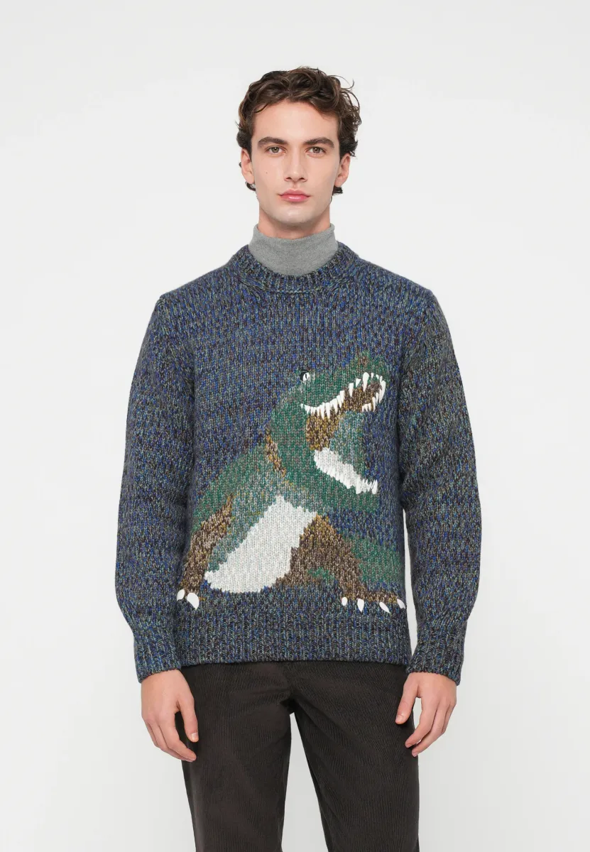 Strickpullover - bleu france mouline
