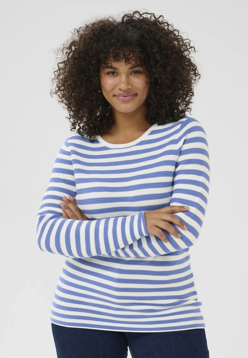 Strickpullover - blue chalk stripe