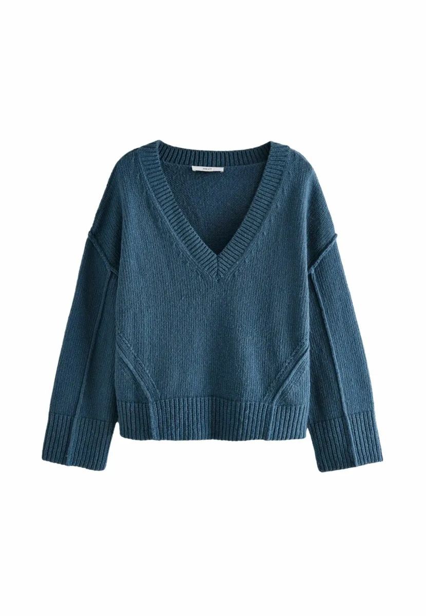 Strickpullover - blue chambray