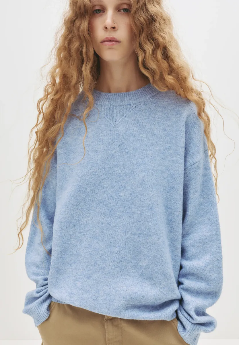 Strickpullover - blue-grey