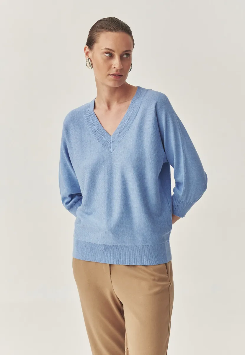 Strickpullover - blue mel