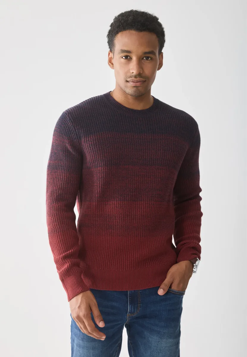 Strickpullover - blue/red