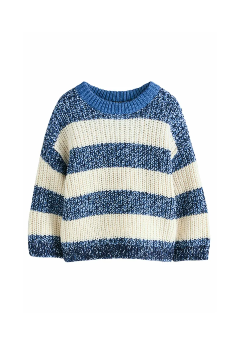 Strickpullover - blue/white stripe