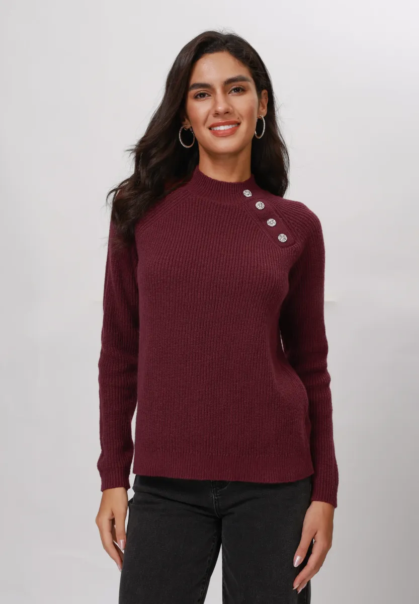 Strickpullover - bordeaux