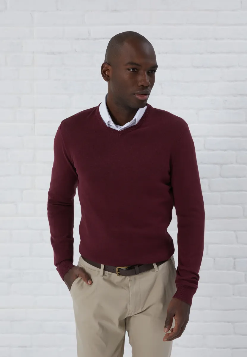 Strickpullover - bordeaux