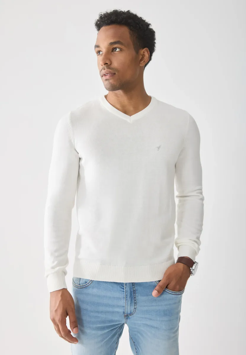 Strickpullover - bright white
