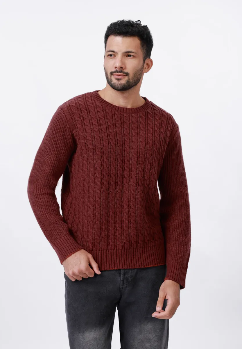 Strickpullover - burgandy