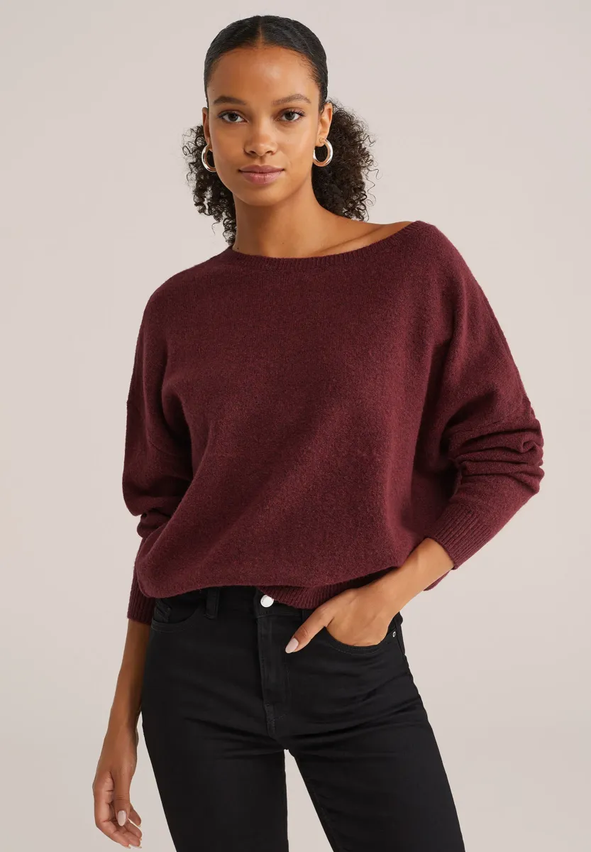 Strickpullover - burgundy red