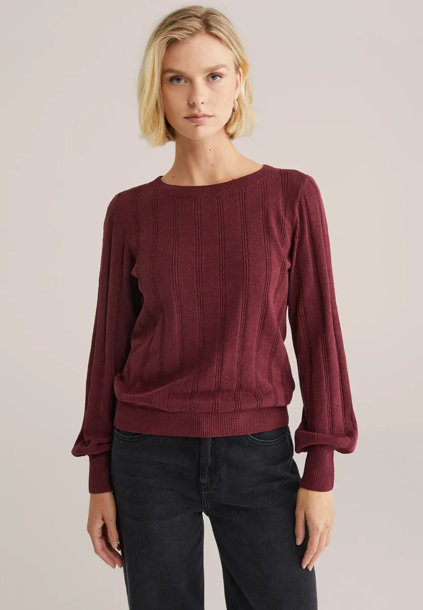 Strickpullover - burgundy red
