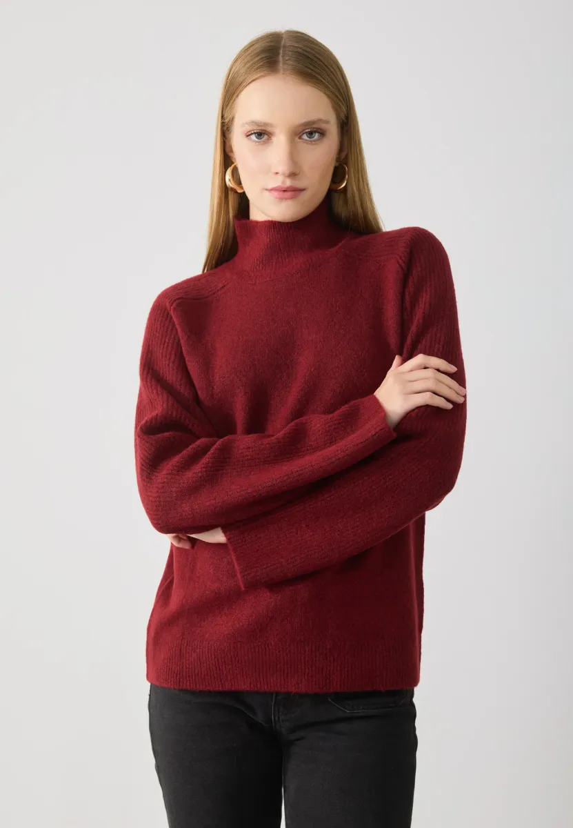 Strickpullover - burgundy