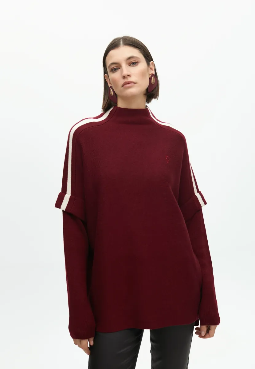 Strickpullover - burgundy