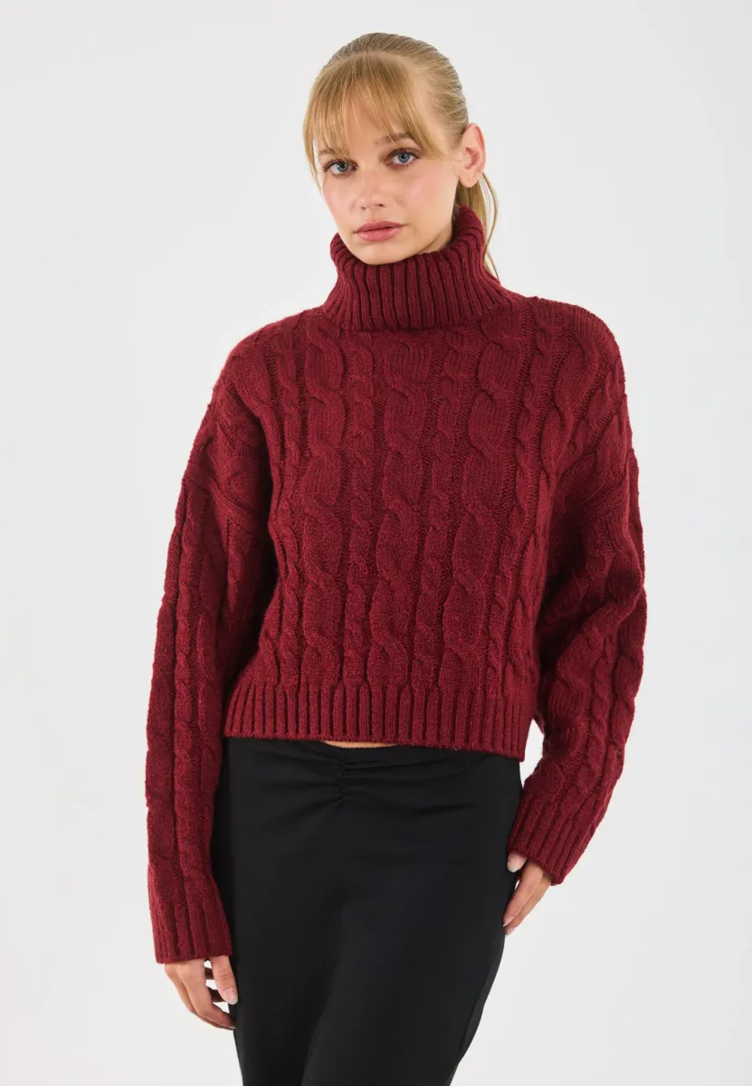 Strickpullover - burgundy
