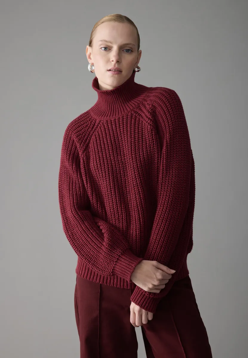 Strickpullover - burgundy