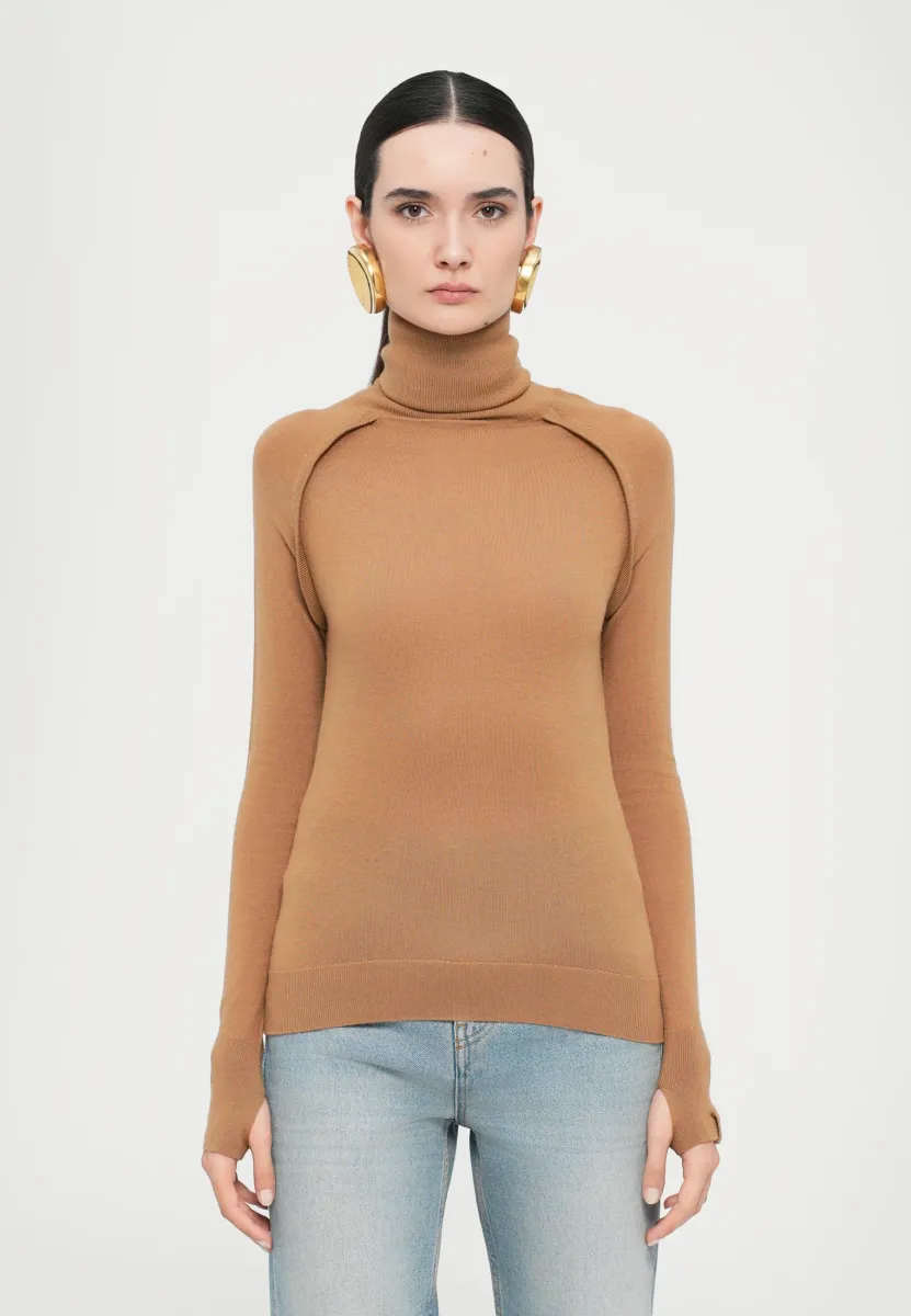 Strickpullover - camel