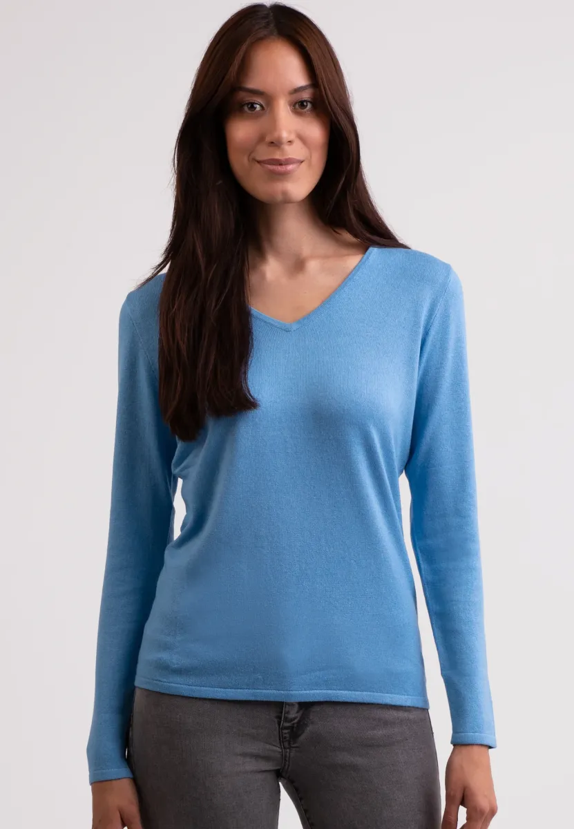 Strickpullover - capri blau