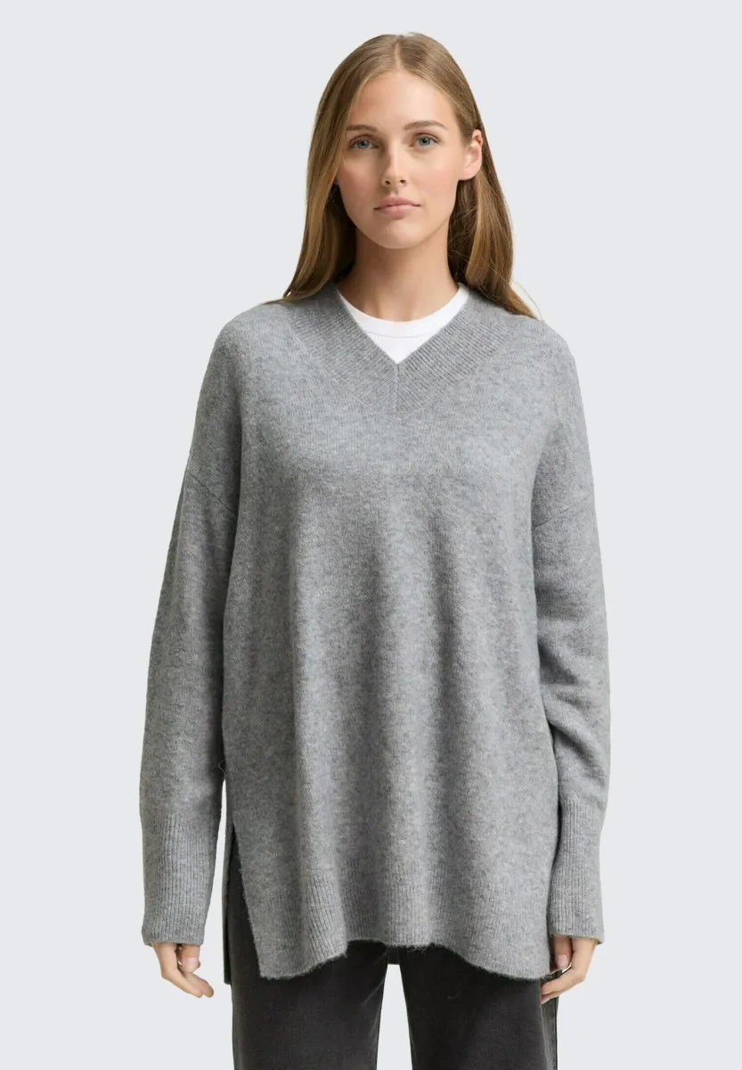 Strickpullover - cement grey mélange