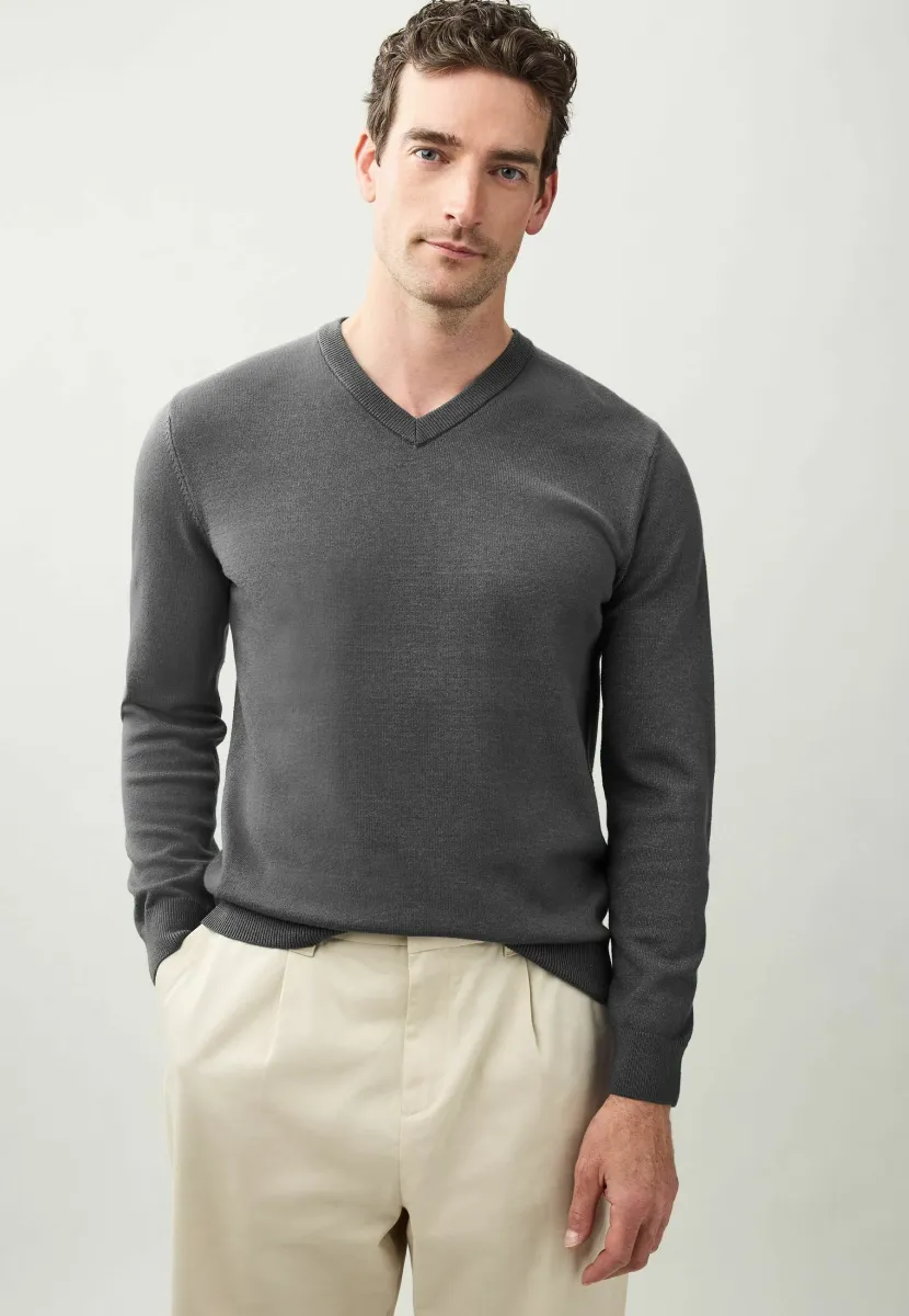 Strickpullover - charcoal grey
