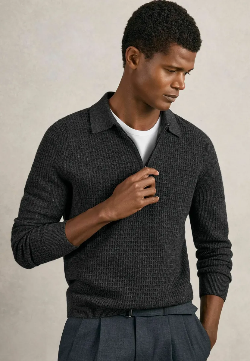 Strickpullover - charcoal grey