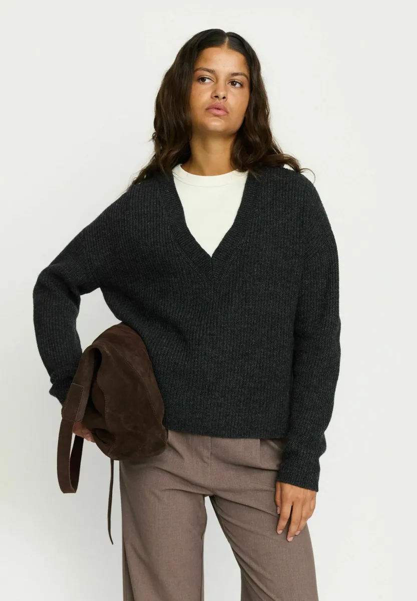 Strickpullover - charcoal melange
