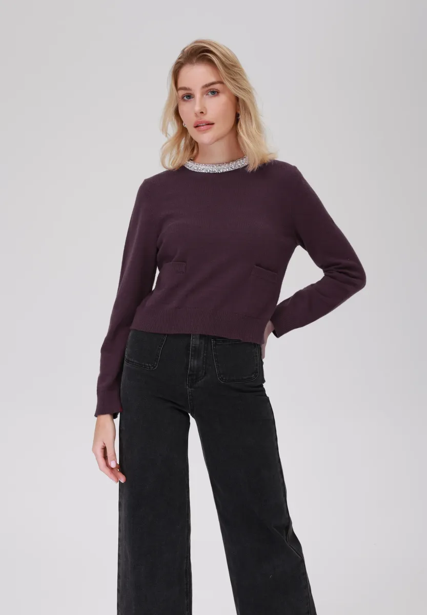 Strickpullover - cherry