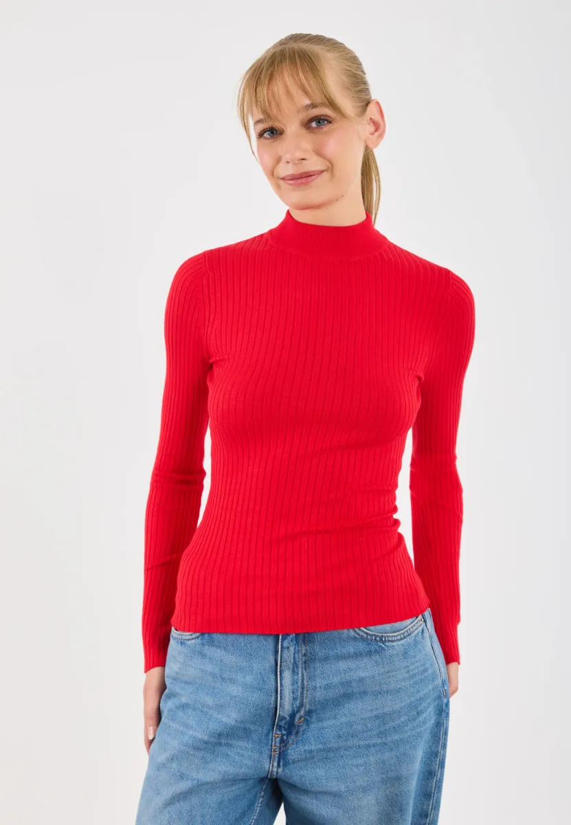 Strickpullover - chinese red