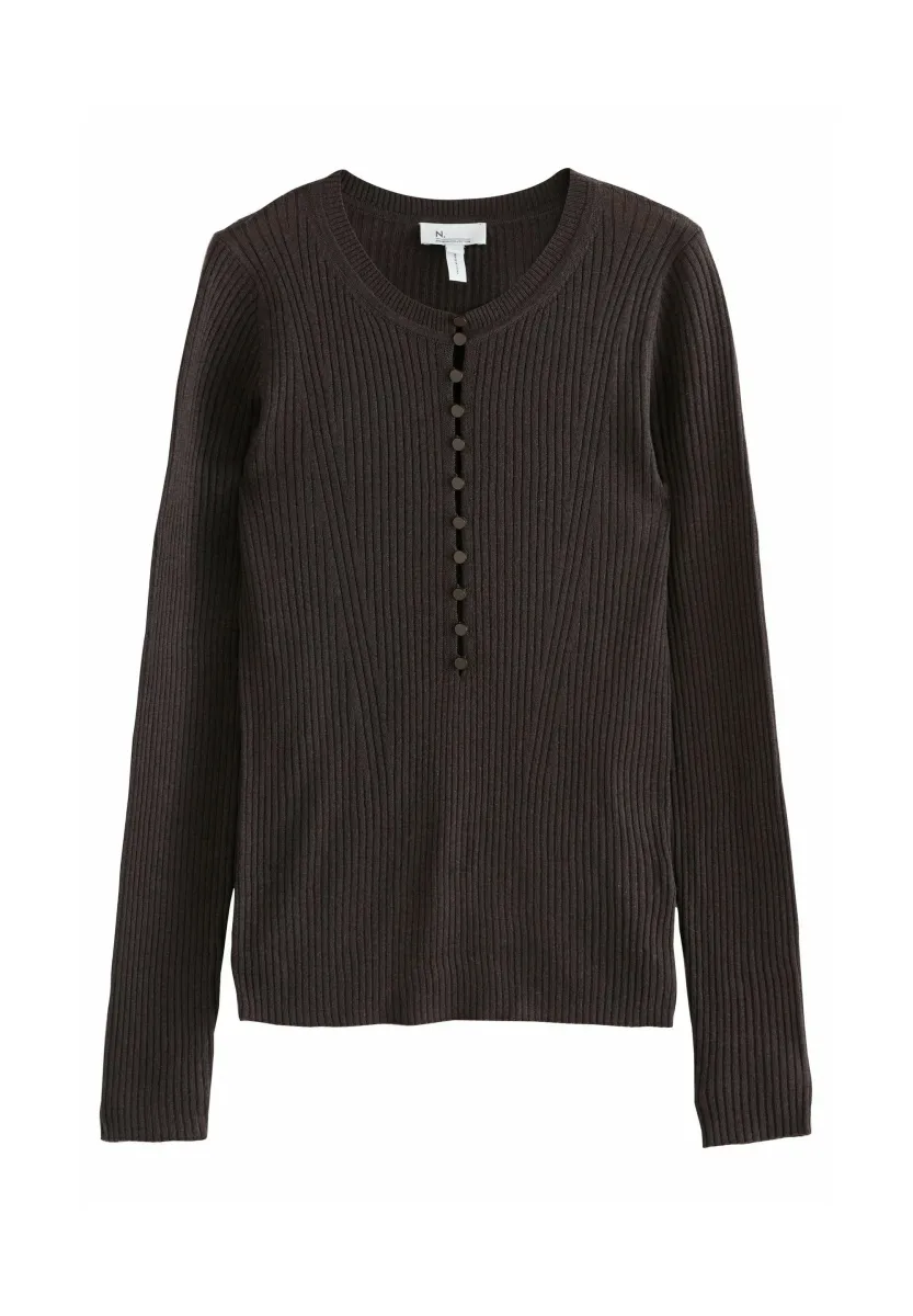 Strickpullover - chocolate brown