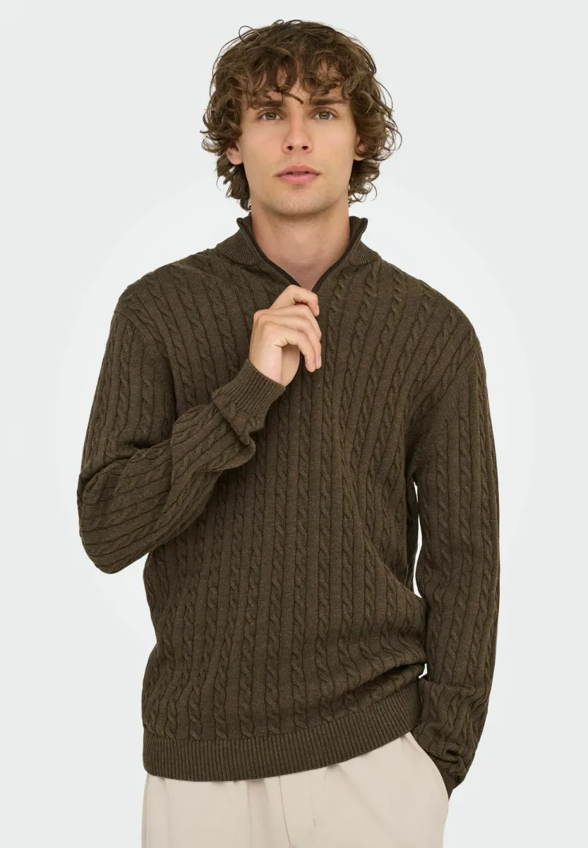 Strickpullover - coffee bean