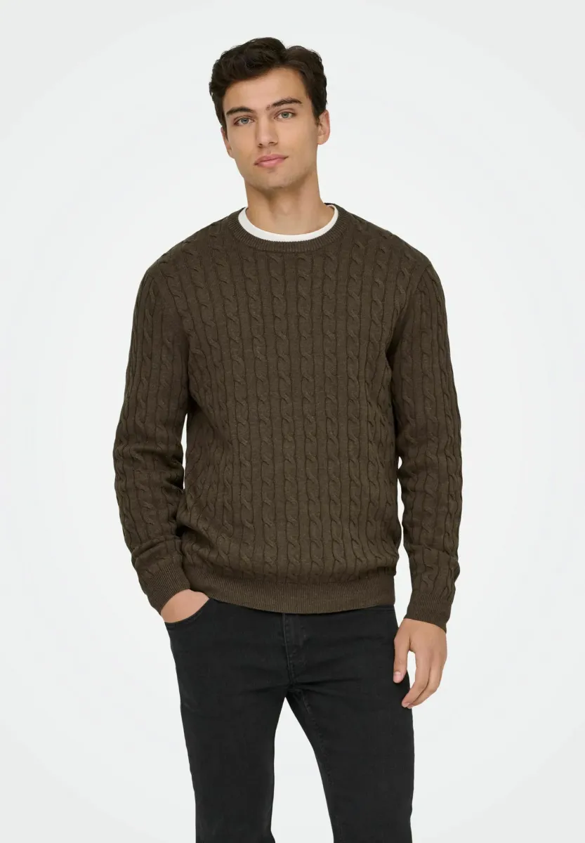 Strickpullover - coffee bean