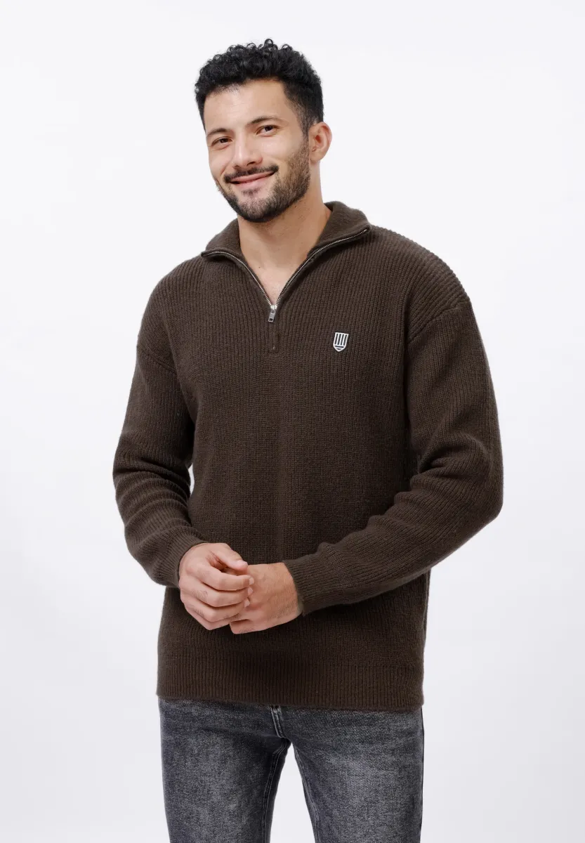 Strickpullover - coffee melange