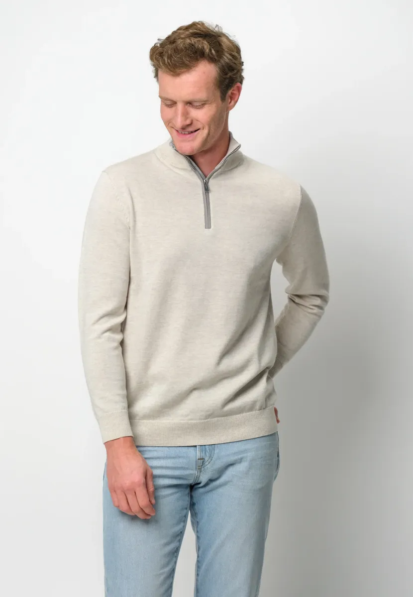Strickpullover - dark beige
