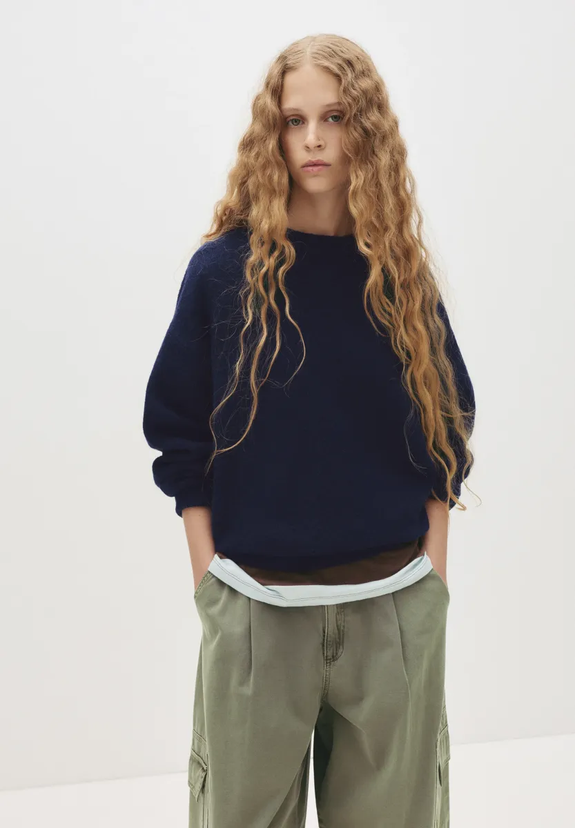 Strickpullover - dark-blue denim