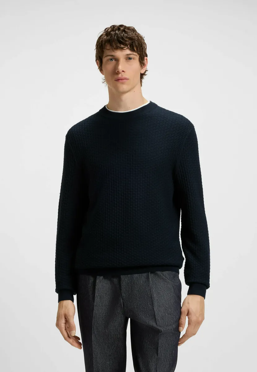 Strickpullover - dark blue four