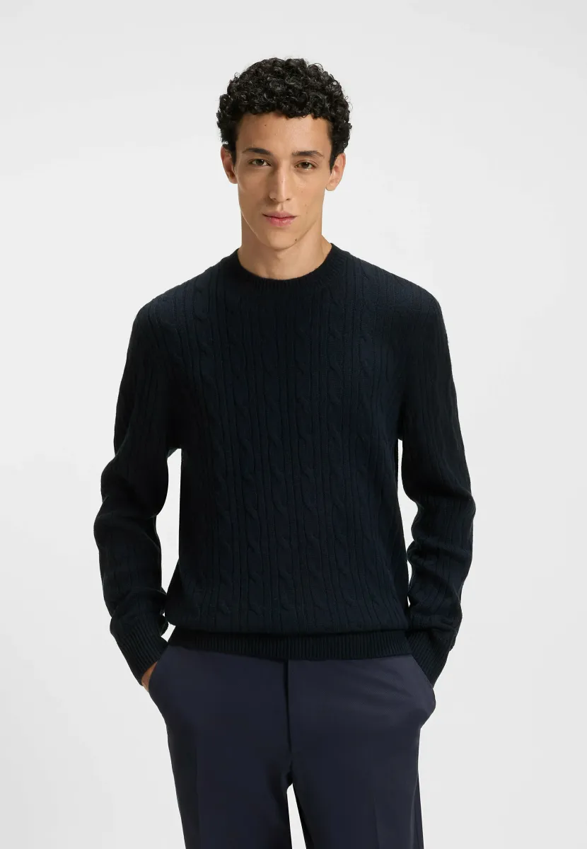 Strickpullover - dark blue four