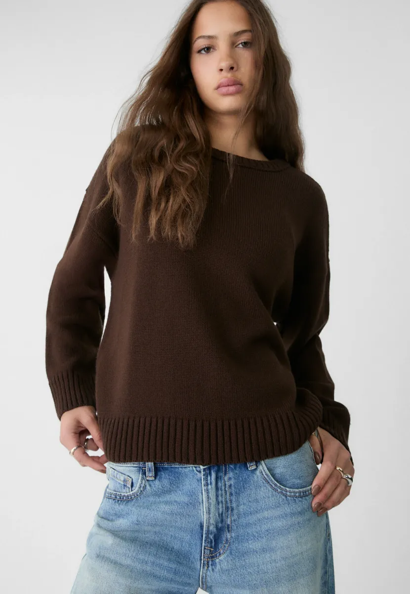 Strickpullover - dark brown