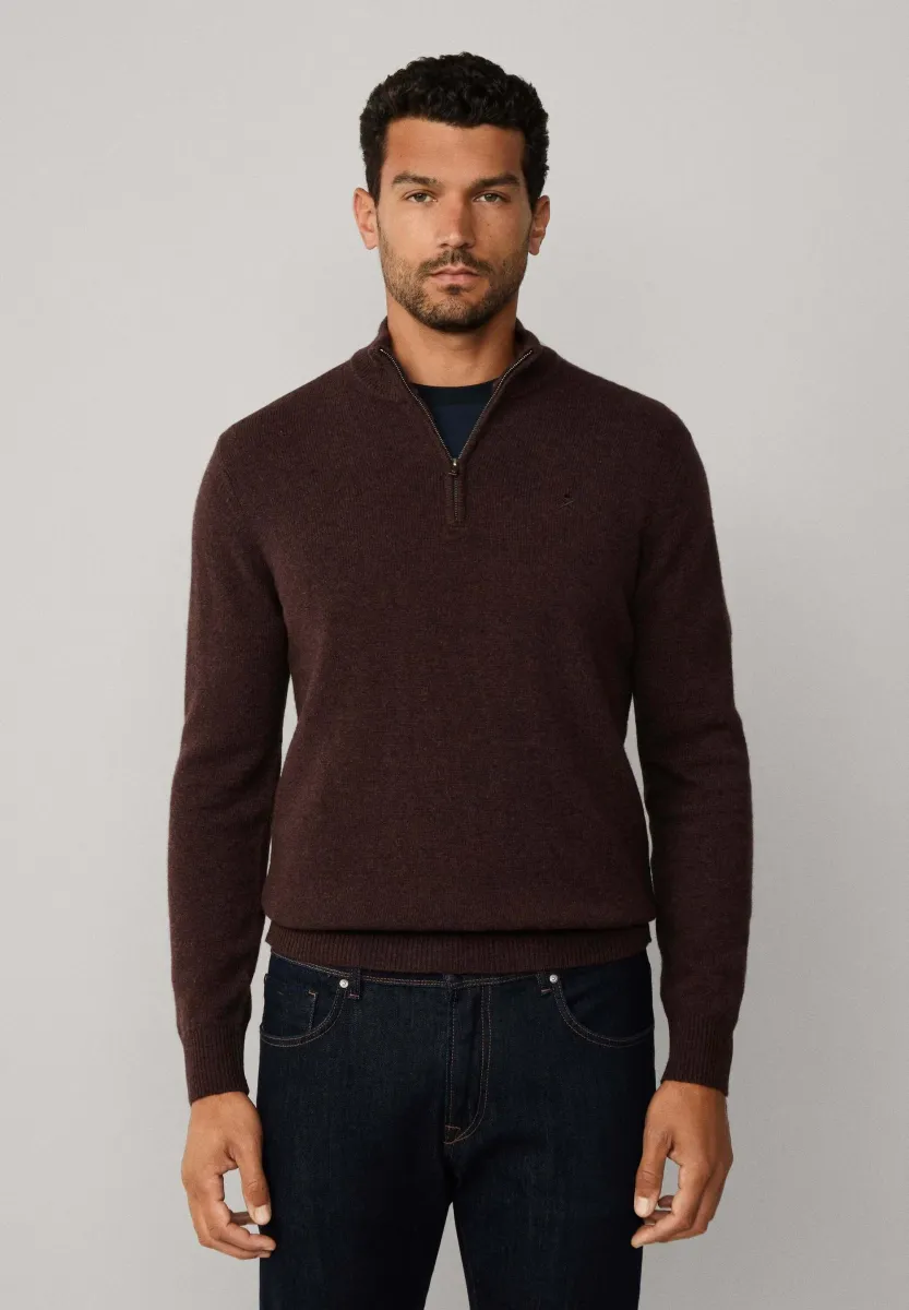 Strickpullover - dark brown