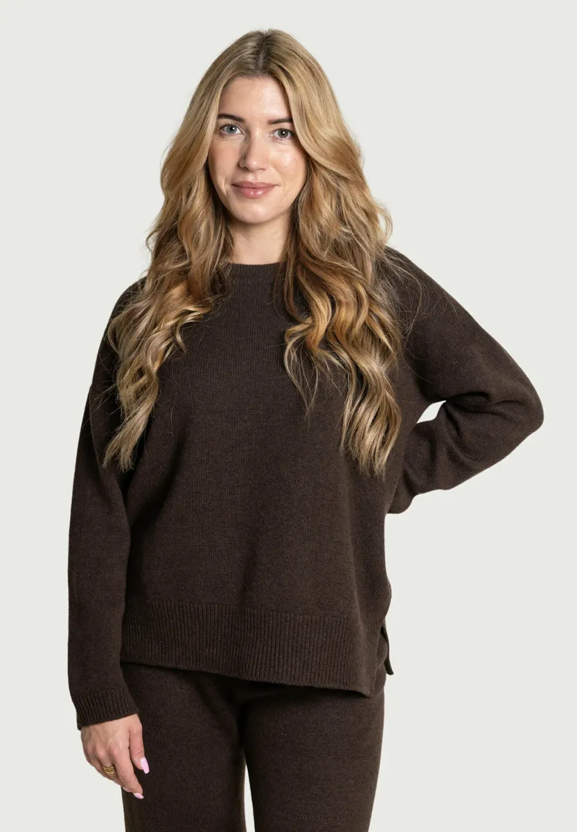Strickpullover - dark brown