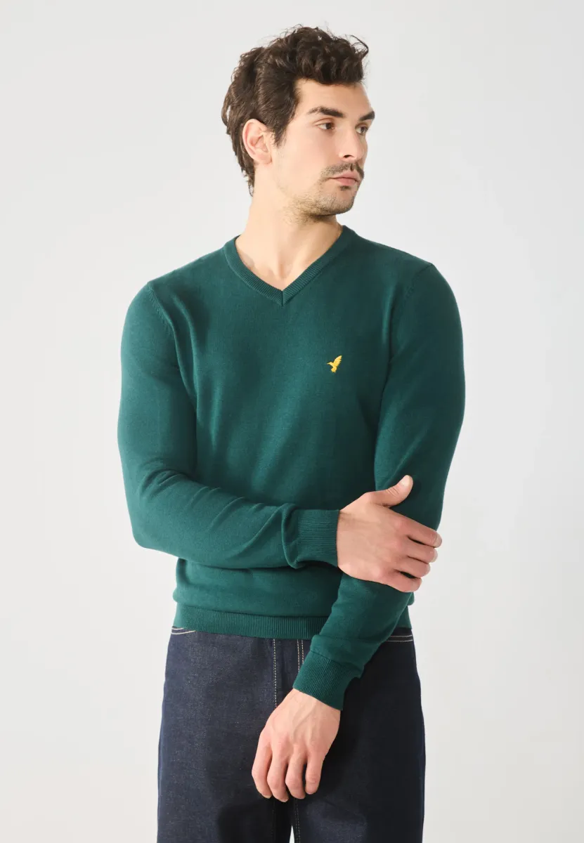 Strickpullover - dark green
