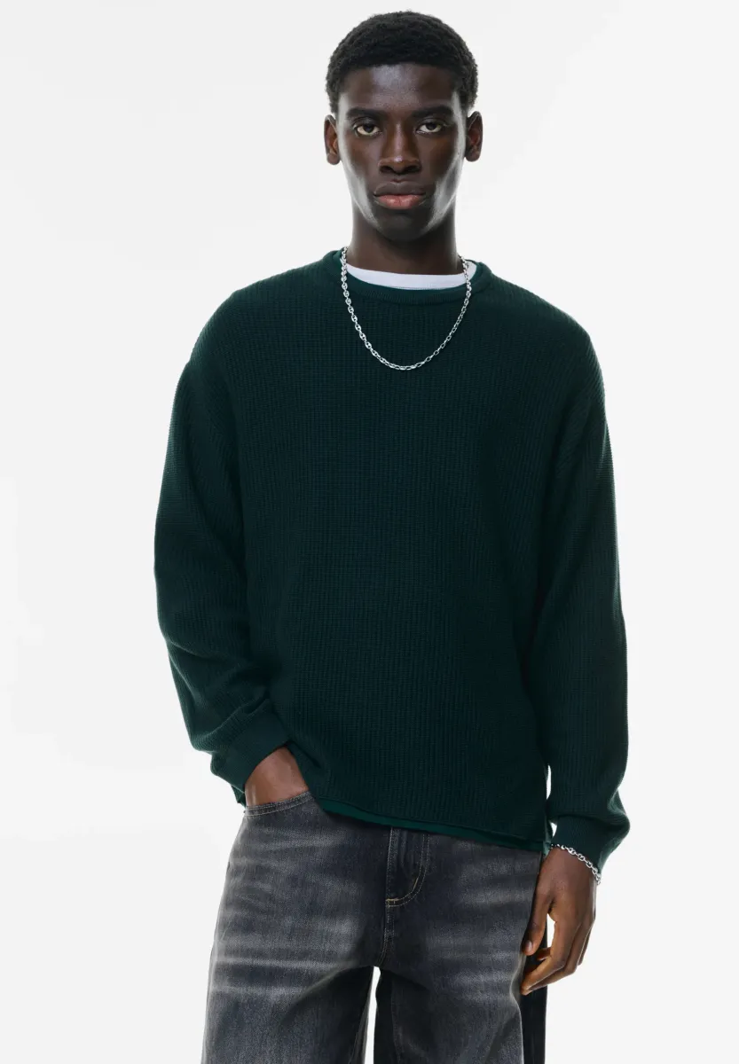 Strickpullover - dark green