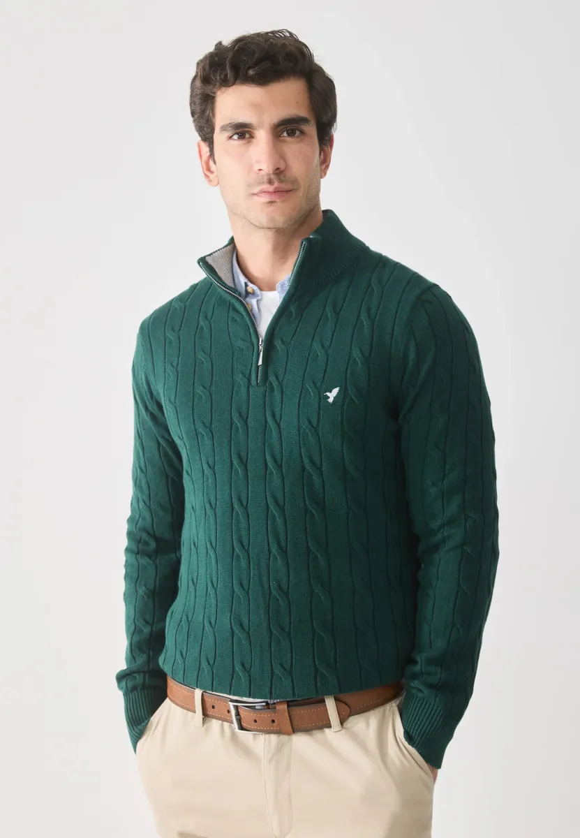 Strickpullover - dark green