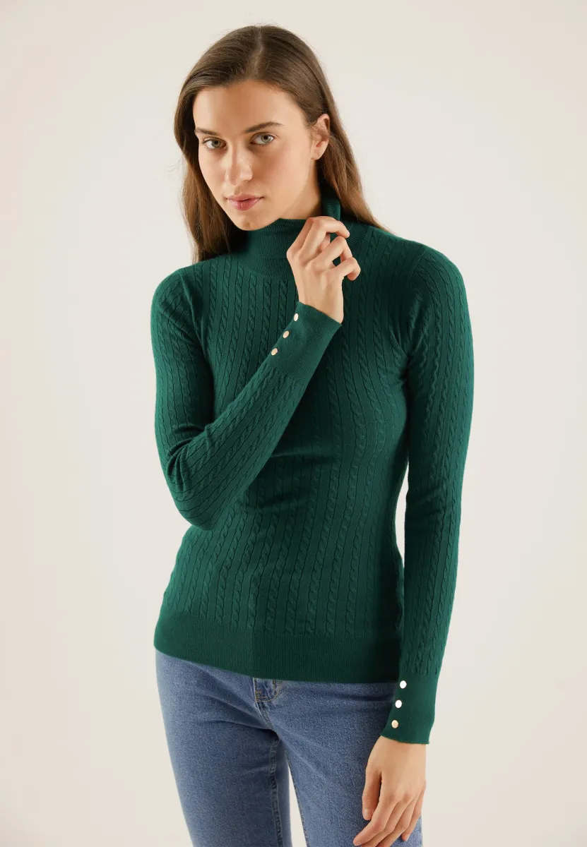 Strickpullover - dark green