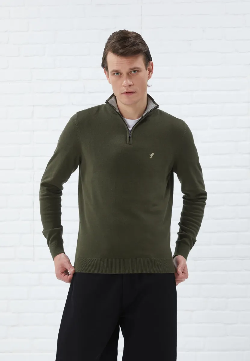 Strickpullover - dark green