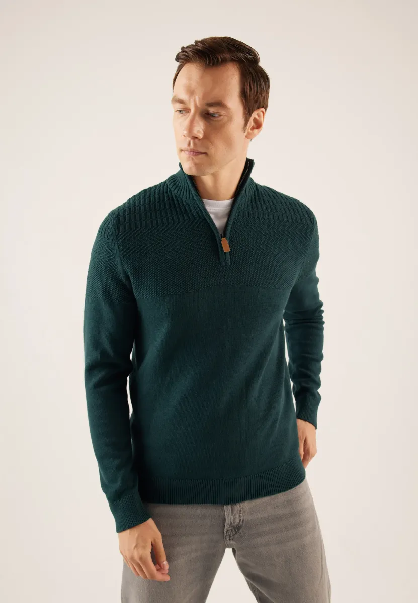 Strickpullover - dark green