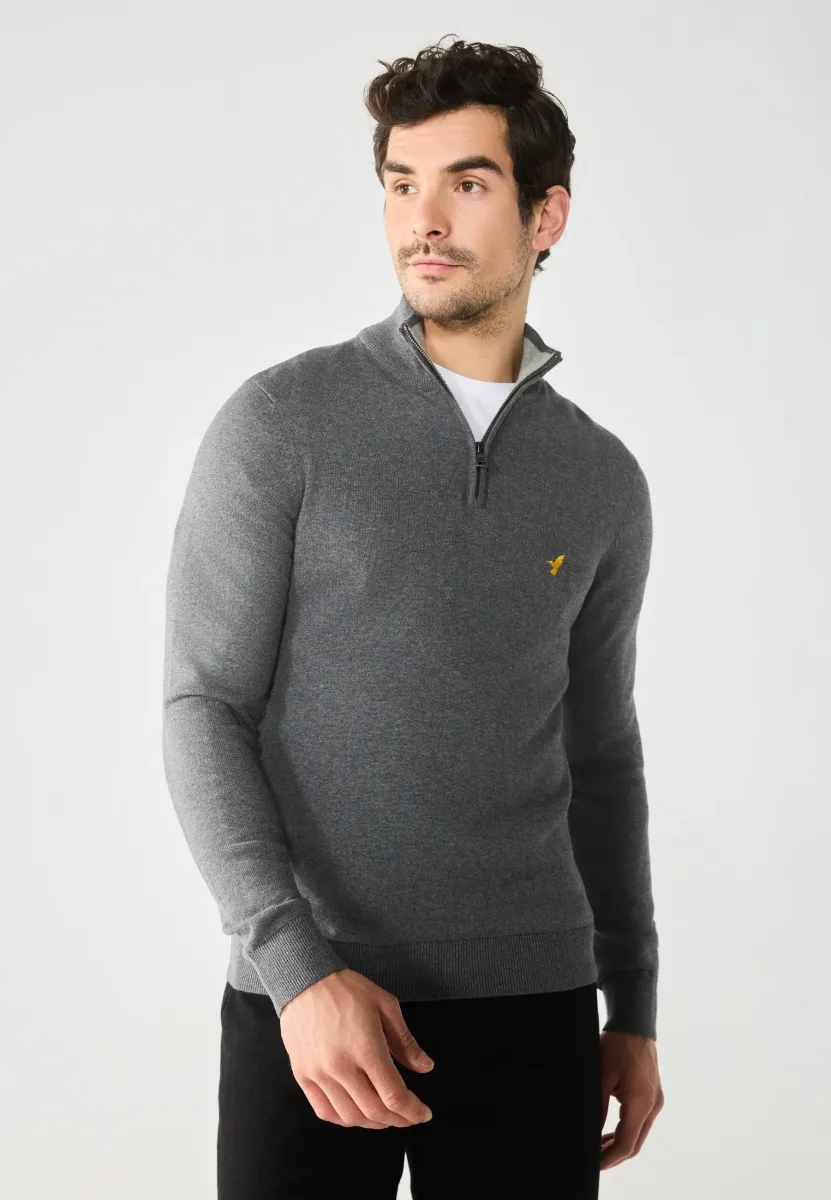 Strickpullover - dark grey melange