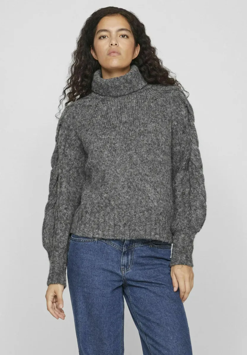 Strickpullover - dark grey melange